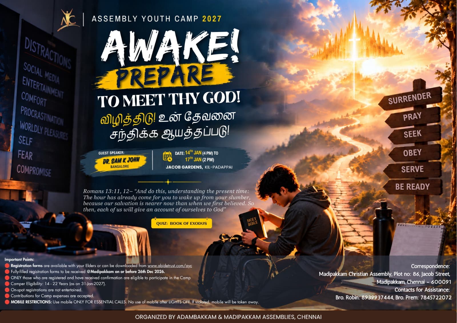 Assembly Youth Camp 2027 — Awake! Prepare To Meet Thy God!